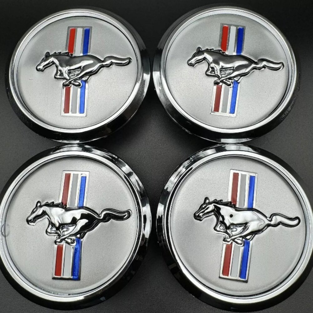 FORD MUSTANG 68mm Mustang Center Hub Caps 4pcs Wheel Center Covers Gt500 Cobra